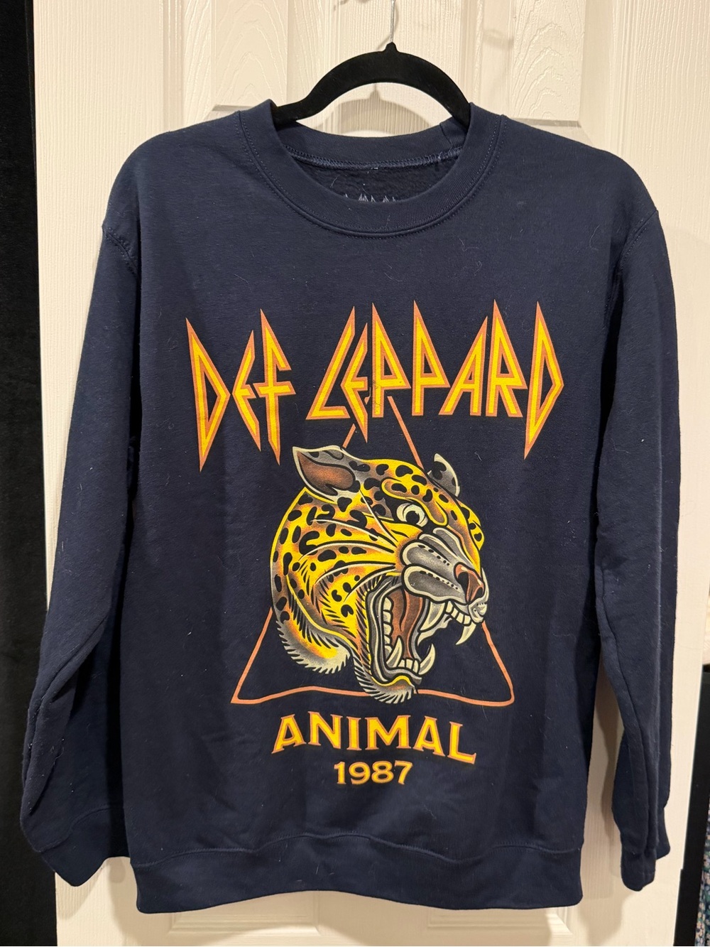 Def Leppard Animal 1987 Sweatshirt Navy Size S